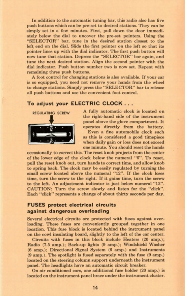 1955 Cadillac Owners Manual Page 17